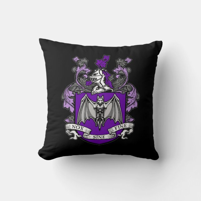 Bat Crest Púrpura - Almohada (Anverso)