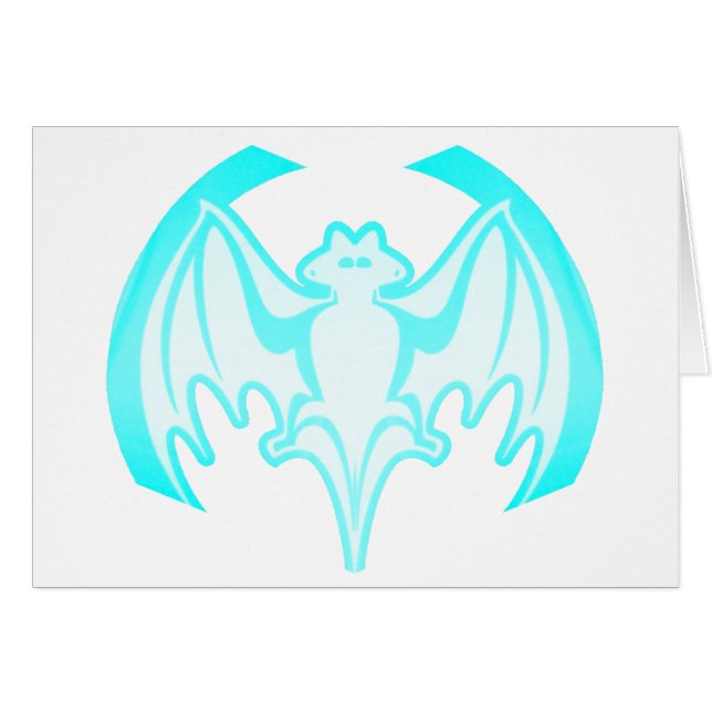 Bat Cyan Inv El MUSEO Regalos Zazzle (Anverso (Horizontal))