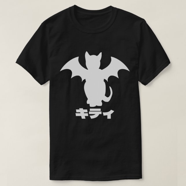 BAT GÓTICO DE BICICLETA GATO CAMISETA JAPONESA (Diseño del anverso)