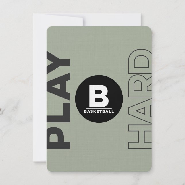 Bat Mitzvah Bar BASKETBALL Invitaciones clásicas (Anverso)