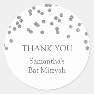 Bat Mitzvah Gracias Nombre Personalizado Etiqueta