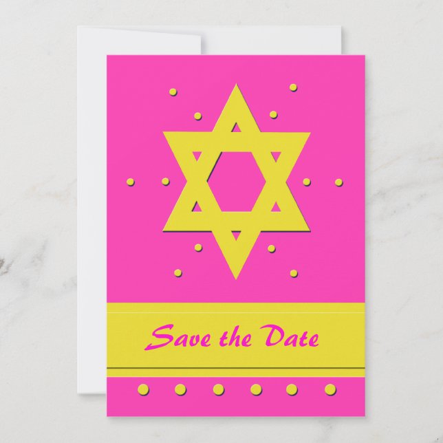 Bat Mitzvah Guardar la tarjeta de invitación de fe (Anverso)