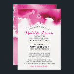 BAT MITZVAH HEBREW invitación a acuarela rosa bril<br><div class="desc">por kat massard >> kat@simplysweetPAPERIE.com << - - - - - - - - - - - - - - - - - - - - - - - - - - - - - - - - - - - - - - - - - - - - -...</div>