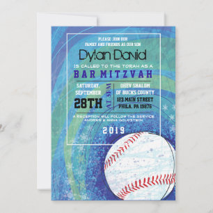 Bat Mitzvah Invitación a BASEBALL CRAZE Bar