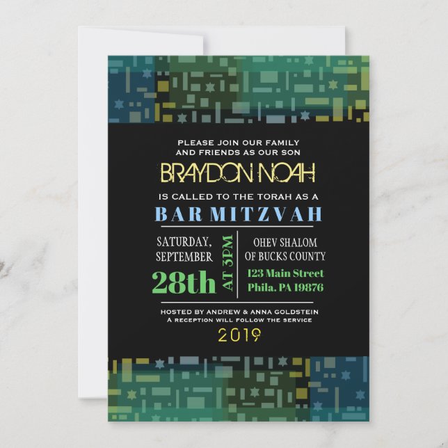 Bat Mitzvah Invitación a Bat (Anverso)