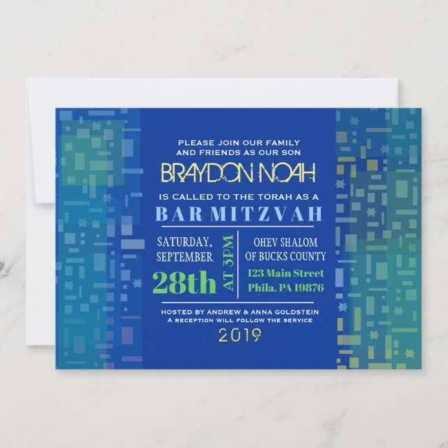Bat Mitzvah Invitación a Bat (Anverso)