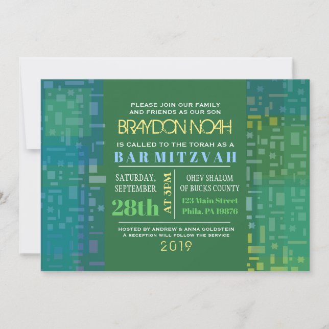 Bat Mitzvah Invitación a Bat (Anverso)