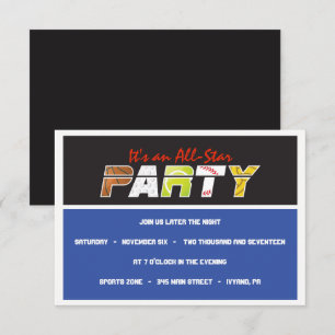 Bat Mitzvah Invitación a MEGA SPORTS Bar