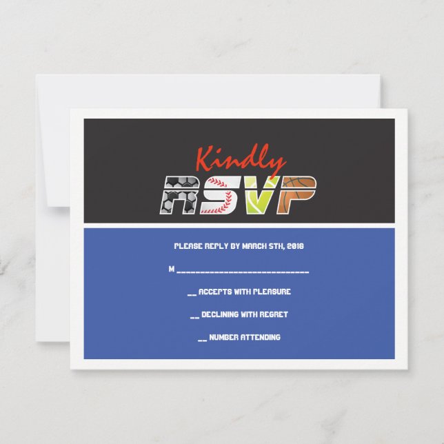 Bat Mitzvah Invitación a MEGA SPORTS Bar (Anverso)