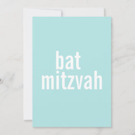 Bat Mitzvah Invitaciones {Ligera Verde azulada}