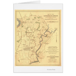 Batalla de Antietam - mapa panorámico de la guerra