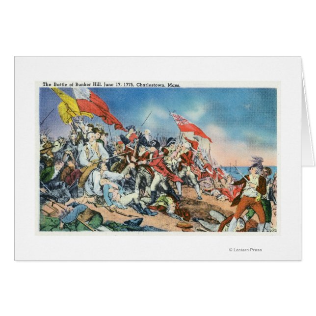 Batalla de Bunker Hill Scene - Charlestown, MAMÁES (Anverso (Horizontal))