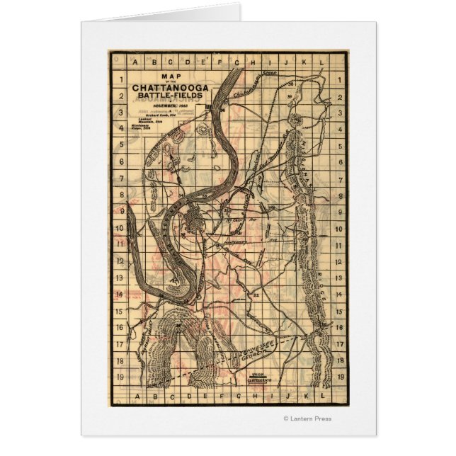 Batalla de Chickamauga - Mapa Panorámico de la Gue (Frente)