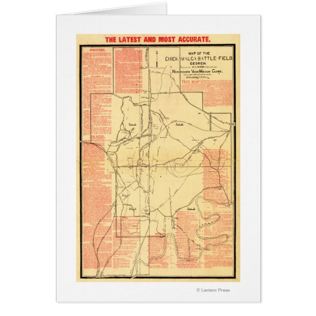 Batalla de Chickamauga - Mapa Panorámico de la Gue (Frente)