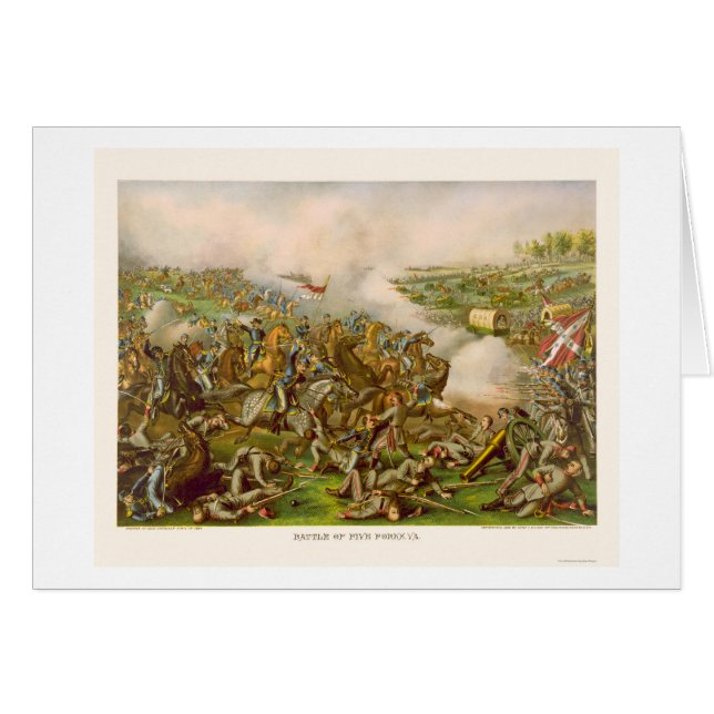 Batalla de cinco bifurcaciones, VA 1865 (Anverso (Horizontal))