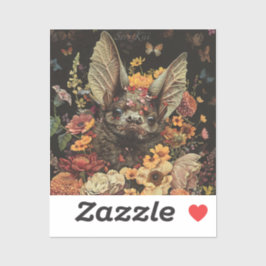 Batalla de flores en Pegatina negro