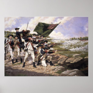 Batalla de Long Island, impresión del arte de la