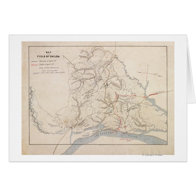 Batalla de Shiloh - Mapa Panorámico de la Guerra C (Anverso (Horizontal))