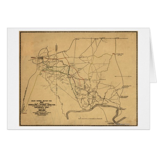 Batalla de Shiloh - Mapa Panorámico de la Guerra C (Anverso (Horizontal))