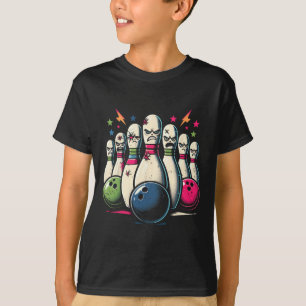 Bate con bolas de boliche de camiseta divertida Li
