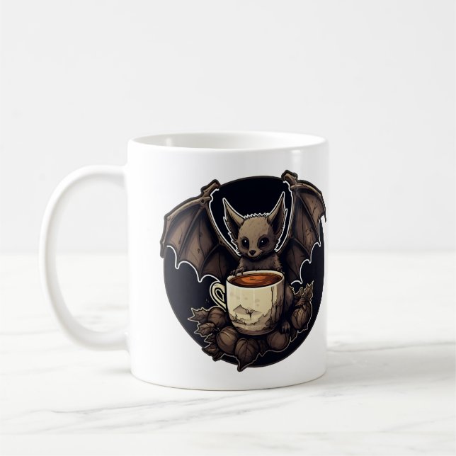 Batería con taza de café y fisalis (Izquierda)
