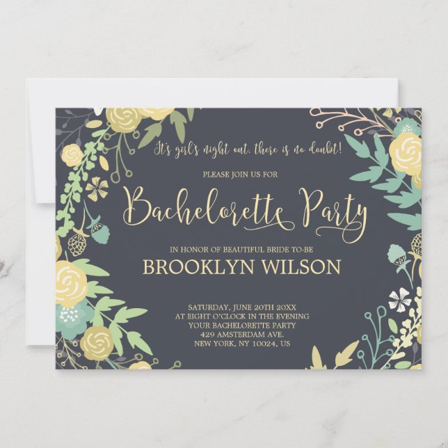 Batería de invitaciones de la fiesta de la bachill (Anverso)