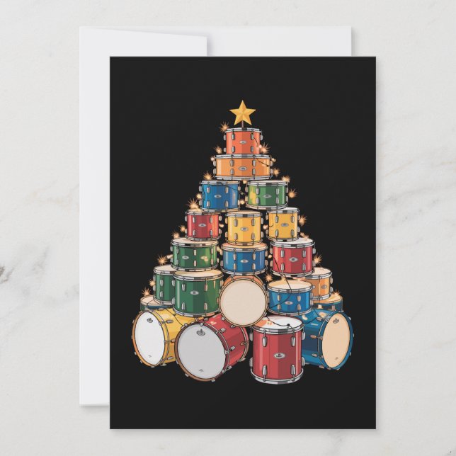 Batería de Navidad Árbol de Navidad Música Banda d (Anverso)