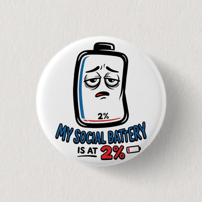 Batería Social 2% - Botón Pinback (Anverso)