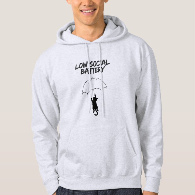 Batería Social Baja – Sudadera con Capucha de Gato (Anverso)