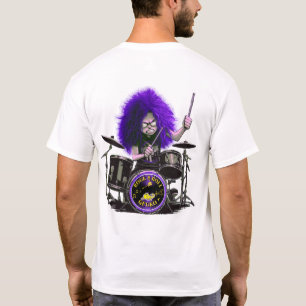 Baterista de camisetas rocosas