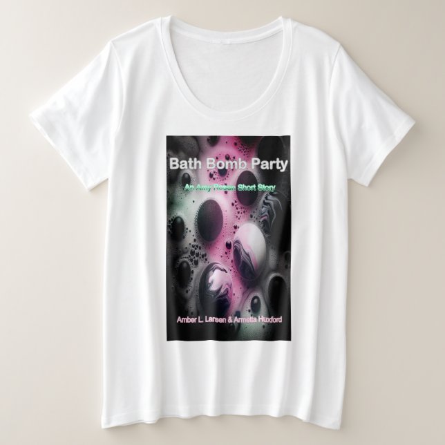 Bath Bomb Party Cover Plus Size Women's T-shirt (Anverso del diseño)
