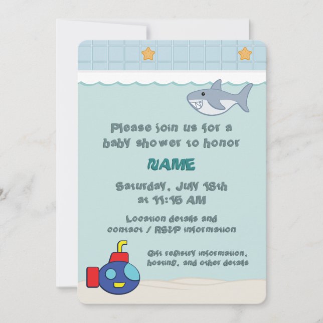 Bath Time Fans Invitación Baby Shower (Anverso)