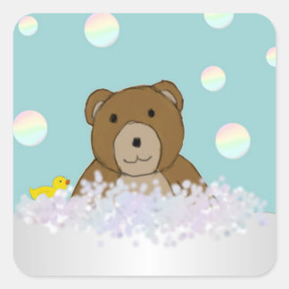 Bath Time Teddy Pegatinas