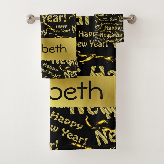 Bath Toalla Set, vacaciones, set, feliz año nuevo (In situ)