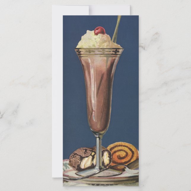 Batido de Helado Antiguo, Crema Batida y Cereza (Anverso)