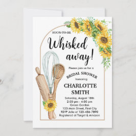 Batidora de cocina invitacion de boda girasol