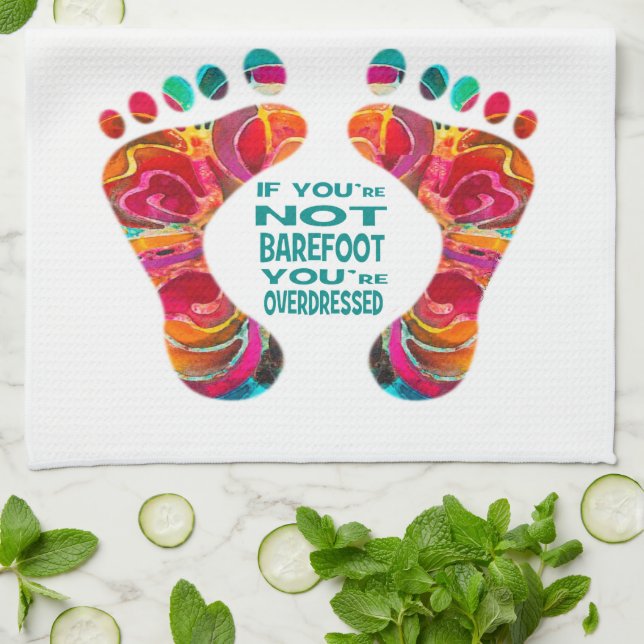 Batik descalzo de la toalla de los pies de la (Doblado)