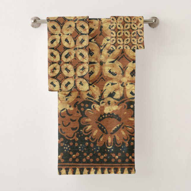 Batik Earthy Coffee Bean Elegante Rustic Rugged (In situ)