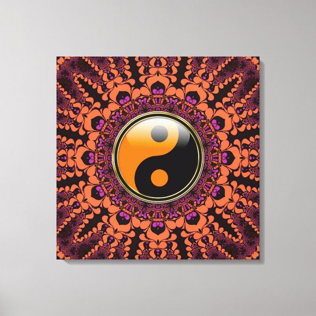 Batik Nueva Era Yin Yang Lienzo Envuelto (Anverso)