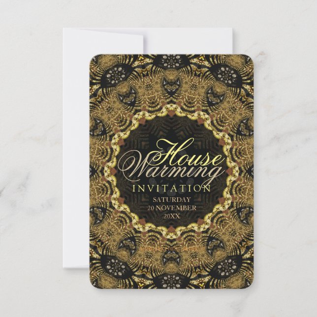Batik oriental | Nueva invitación a reunión para e (Anverso)