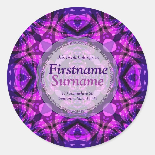 Batik Tie Dye Pegatina de placa de arte psicodélic (Anverso)