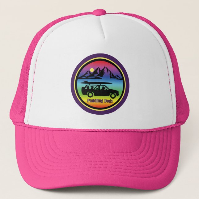 Batimiento del gorra rosado del camionero de los (Anverso)