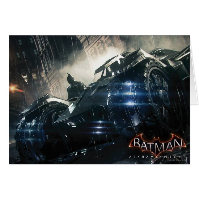 Batman Con Batmobile En La Lluvia (Anverso (Horizontal))