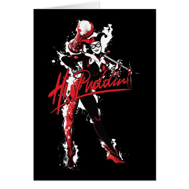 Batman | Harley Quinn "Hi Puddin'" Arte de tinta (Frente)