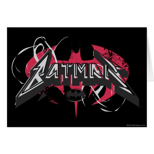 Batman | Logo rojo y negro (Anverso (Horizontal))
