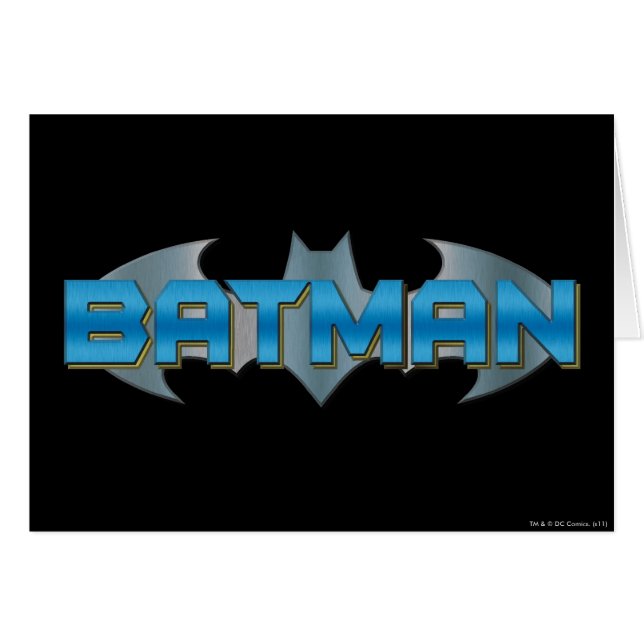 Batman | Logotipo de nombre azul (Anverso (Horizontal))