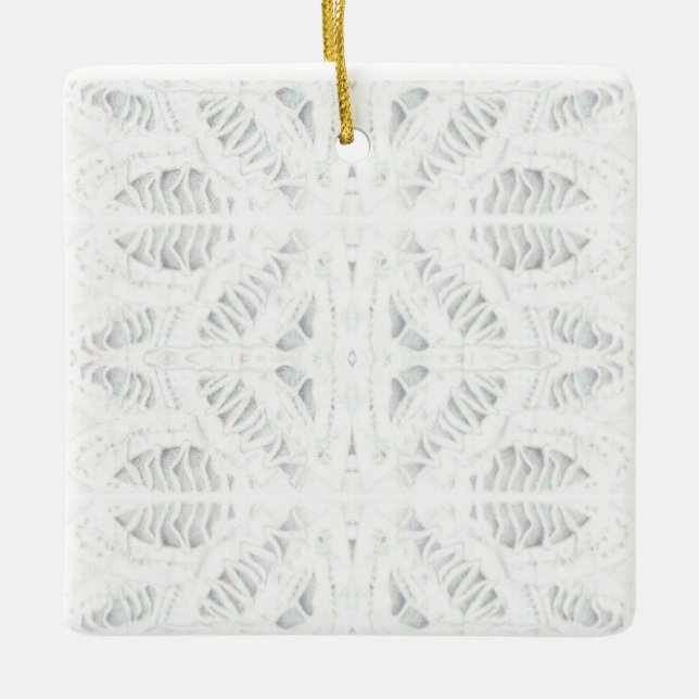 BATTENBURG LACE Cerámica Cuadrado Ornamento (Anverso)
