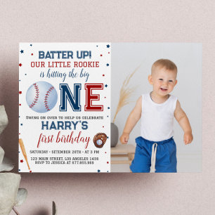 Batter Up Baseball Invitación de cumpleaños 1