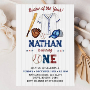 Batter Up Baseball Invitación de cumpleaños 1