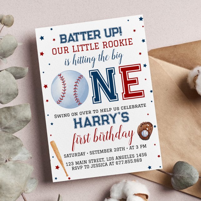 Batter Up Baseball Invitación de cumpleaños 1 (Subido por el creador)